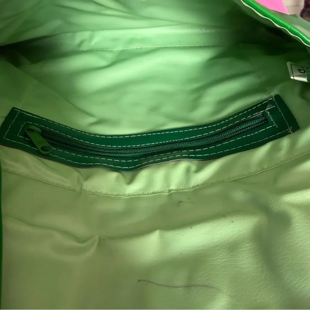 NAS BAG Vintage 1980s Green Bow Detail Shoulder Bag